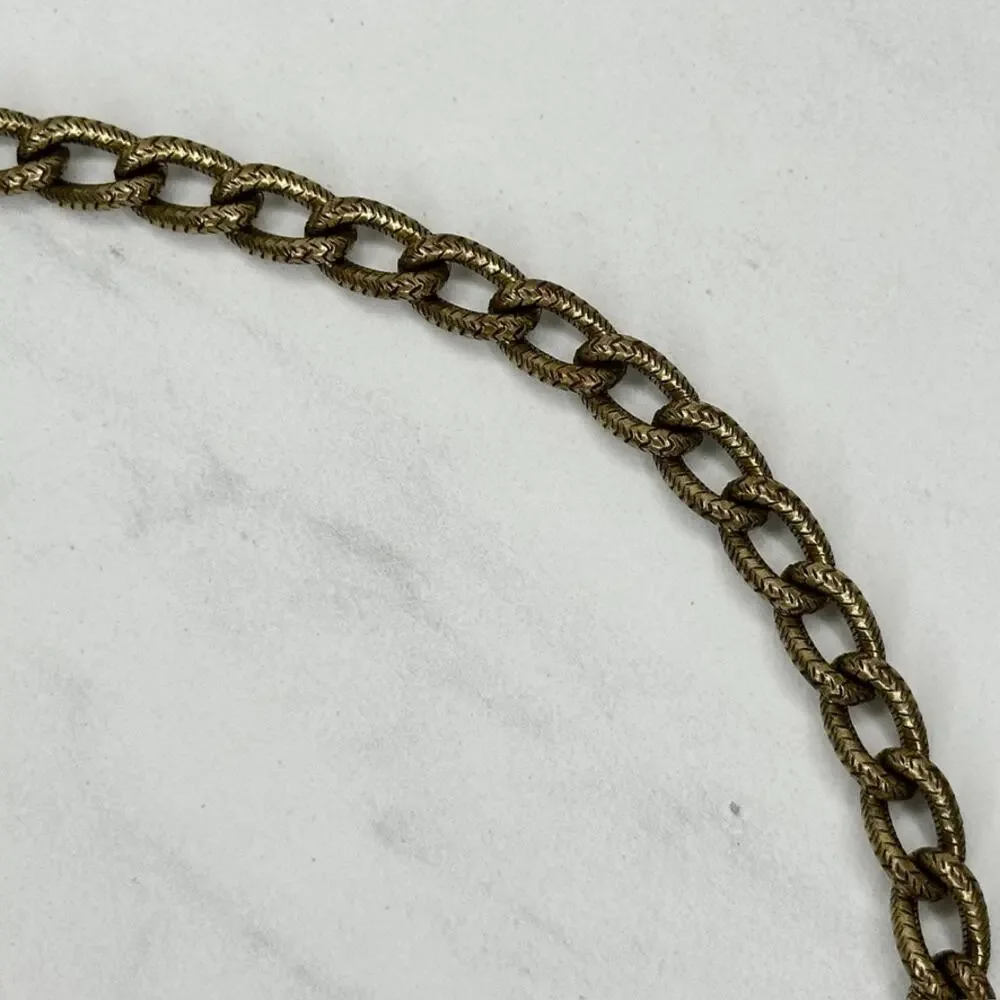 Chain Link Fringe Smoky Bead Drop Belt Gold Tone Extra Small/Small (XS/S) ✨
